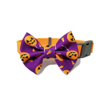Load image into Gallery viewer, P.Y.T. PET_ Fall Halloween Thanksgiving Dog Collars, Collar décor,Detachable Embellishment,Pumpkin, Bat,Owl, Bow Tie, Holiday Home Accessory