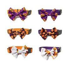 Load image into Gallery viewer, P.Y.T. PET_ Fall Halloween Thanksgiving Dog Collars, Collar décor,Detachable Embellishment,Pumpkin, Bat,Owl, Bow Tie, Holiday Home Accessory