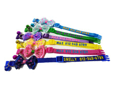 Load image into Gallery viewer, P.Y.T. PET BUY 1 GET 2 Personalized Cat, Small Dog Collars, Customized Embroidered Cat Collar with Name and Phone Number, ID Collar with Bell, Bow Tie