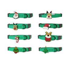 Load image into Gallery viewer, P.Y.T. PET_ Winter Christmas Dog Collars with Holiday Décor,Detachable Embellishment, Christmas Tree, Candy Bow Tie, Holiday Dog Collar Accessory