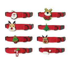 Load image into Gallery viewer, P.Y.T. PET_ Winter Christmas Dog Collars with Holiday Décor,Detachable Embellishment, Christmas Tree, Candy Bow Tie, Holiday Accessory