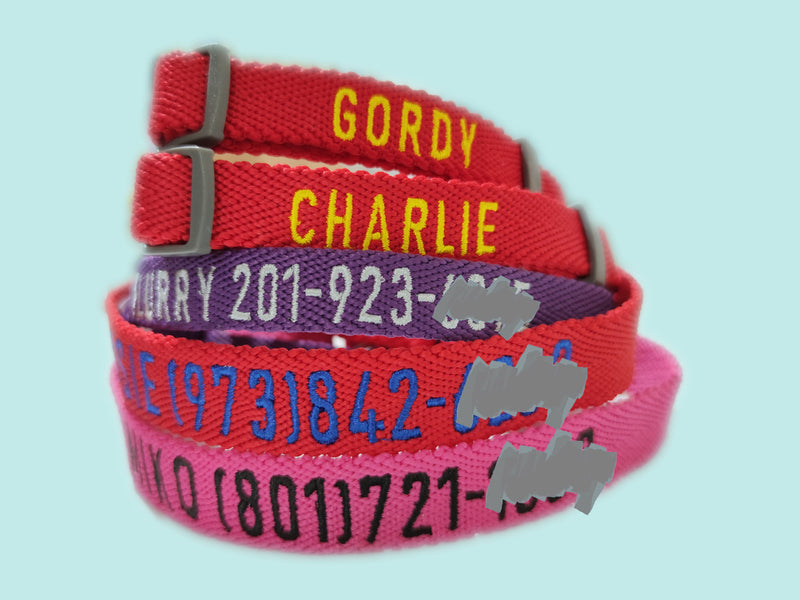 P.Y.T. PET Embroidered Dog Collars-Martingale Do Collars-Customized with Embroidered Phone and Name ID Collar for Small Medium Large Size Boy or Girl Dogs