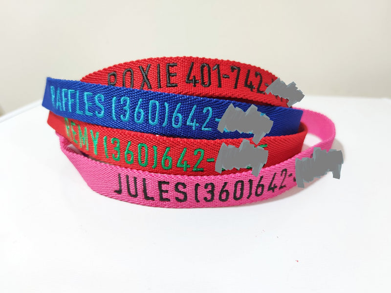 P.Y.T. PET Embroidered Dog Collars-Customized with Embroidered Phone and Name ID Collar for Small Medium Large Size Boy or Girl Dogs