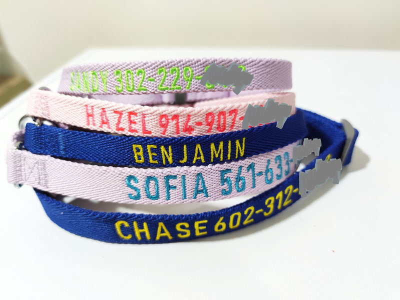 P.Y.T. PET Embroidered Dog Collars-Customized with Embroidered Phone and Name ID Collar for Small Medium Large Size Boy or Girl Dogs