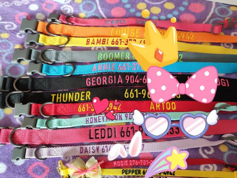 P.Y.T. PET Embroidered Dog Collars- Full Size Range Collars