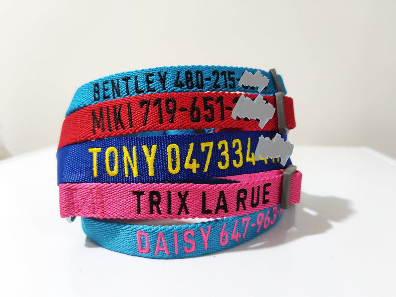 P.Y.T.PET_Personalized Dog Collar_Martingale Dog Collar_ Customized with Embroidered Name and Phone Number ID Dog Collar Small Medium Large Size for Boy Girl Dog