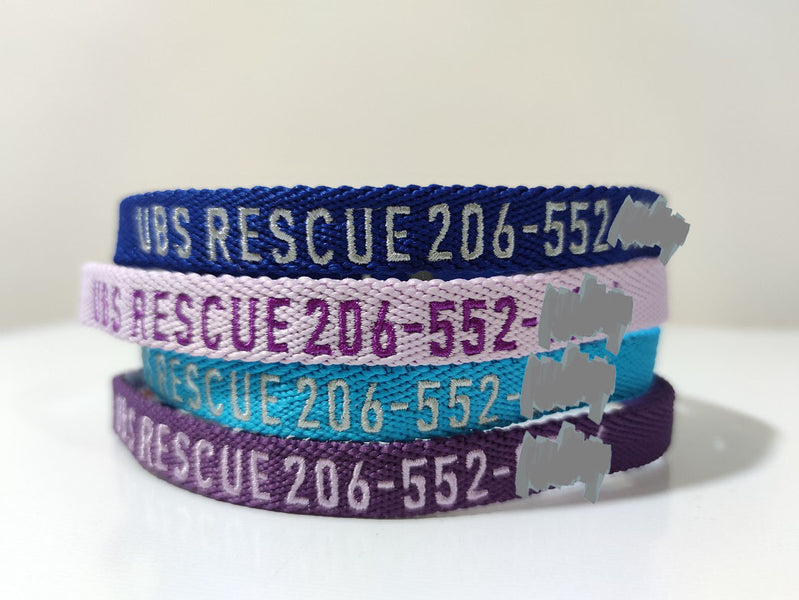 P.Y.T. PET Embroidered Dog Collars-Customized with Embroidered Phone and Name ID Collar