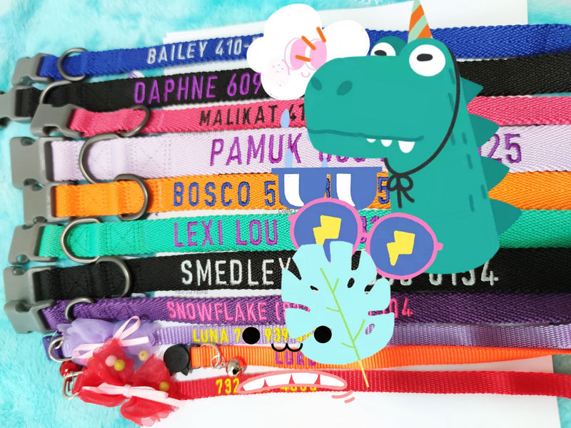 P.Y.T. PET Personalized Dog Collars Embroidered with Phone Number and Name