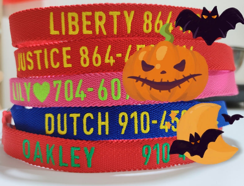 P.Y.T. PET Embroidered Dog Collars-Customized with Embroidered Phone and Name ID Collar for Small Medium Large Size Boy or Girl Dogs