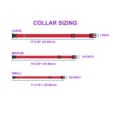 Load image into Gallery viewer, P.Y.T. Pet 15 Colors Personalized Dog Collars, Custom Embroidered with Pet Name and Phone Number- Orange
