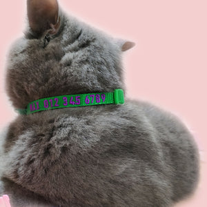 P.Y.T. PET BUY 1 GET 2 Personalized Cat, Small Dog Collars, Customized Embroidered Cat Collar with Name and Phone Number, ID Collar with Bell, Bow Tie