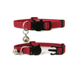 P.Y.T. Pet 1 Pack of 2_6 Colors Classic Solid Cat Collars - Adjustable Cat Collars with Breakaway Clasp and Bell